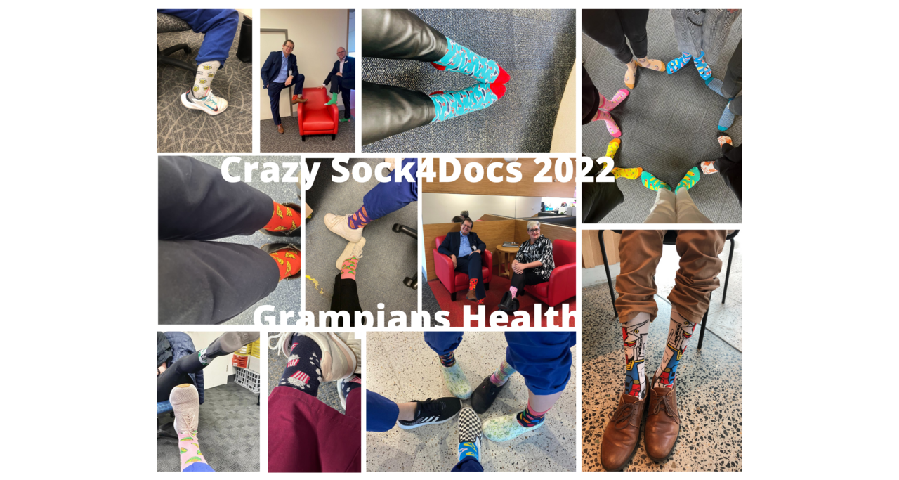 Its Crazy Socks 4 Docs Day, lets help break down the stigma around mental health in doctors.